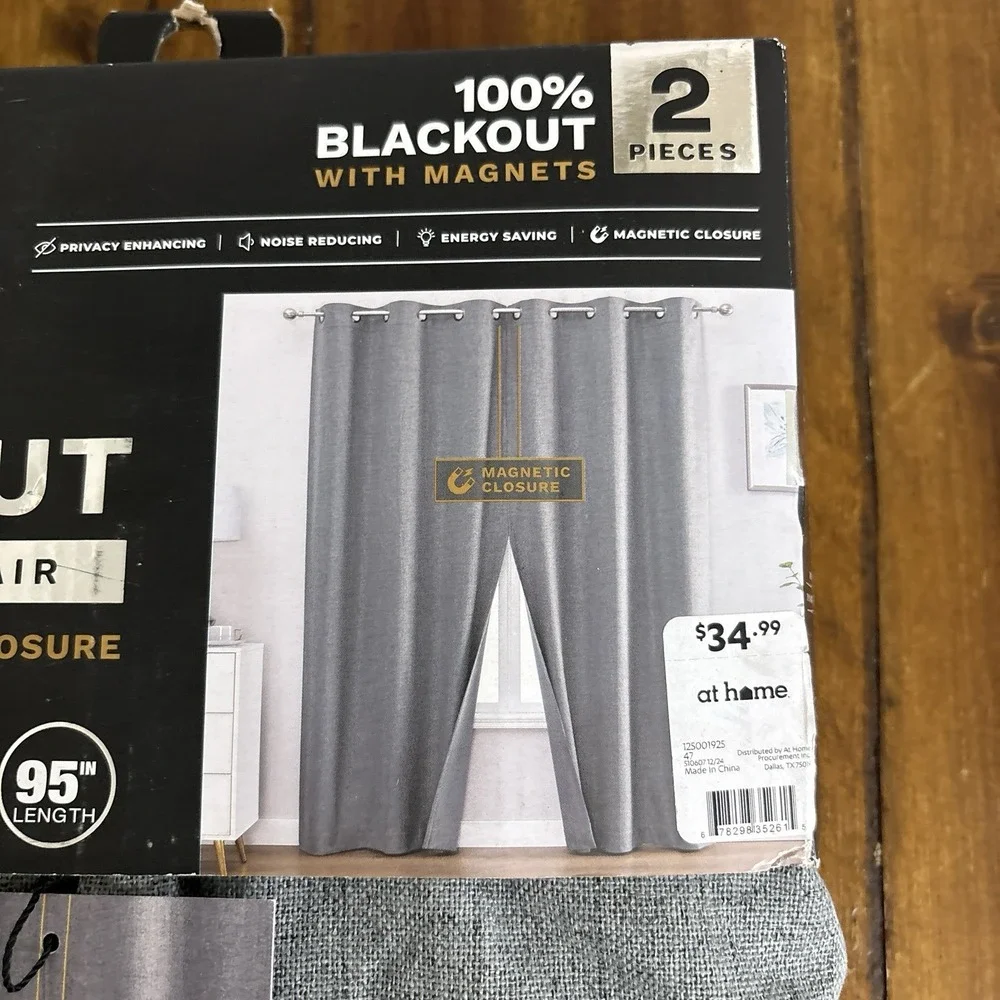 Sun Shield Marlon 100% Blackout Window Panels Gray 37x95 Double Grommet Top